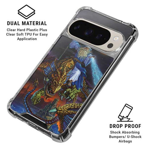 Twilight Tempest Wizard by Ed Beard Jr Pixel 9/9 Pro Clear Case